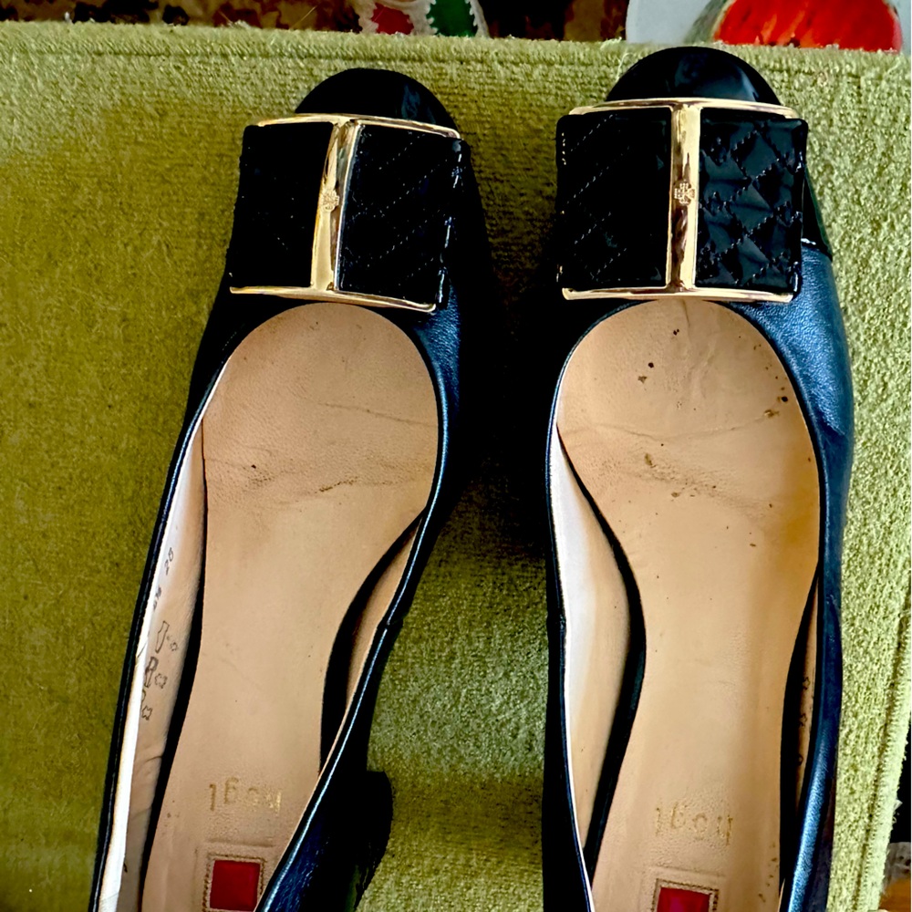 Square heel—cute buckle! Hogl heels. freakishly soft.